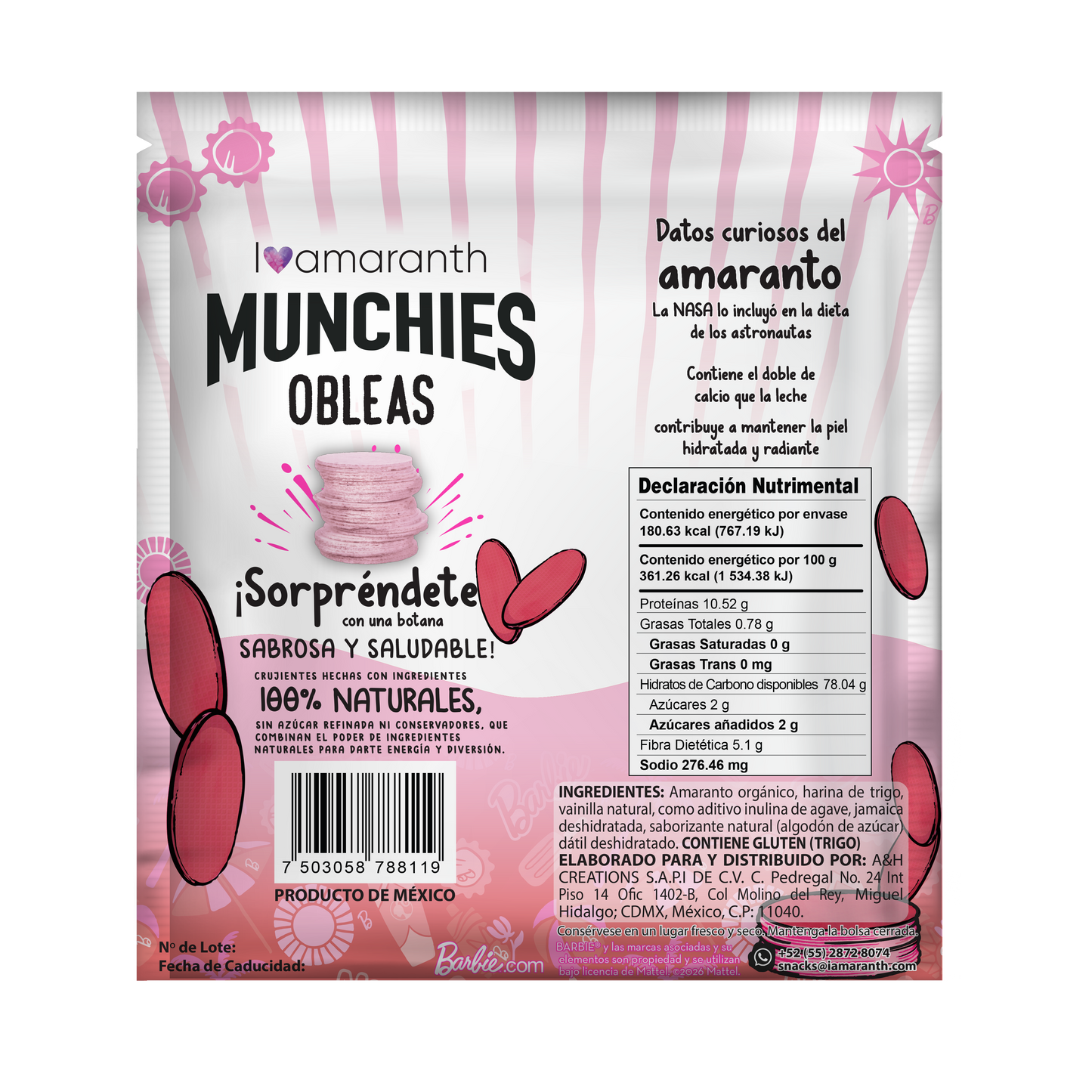Obleas Munchies Algodón de Azúcar