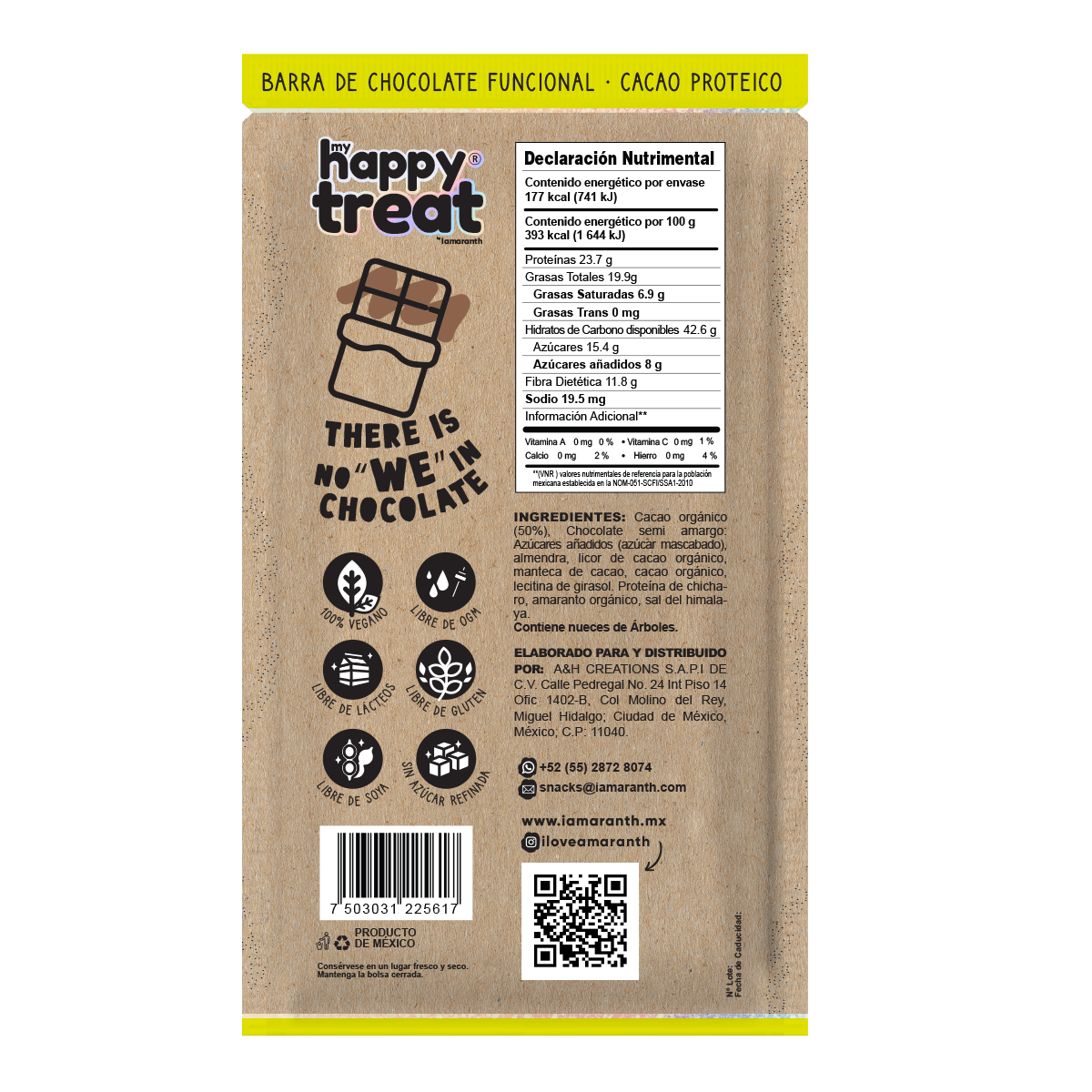 Happy Treat - Chocolate Sabor Cacao Proteico