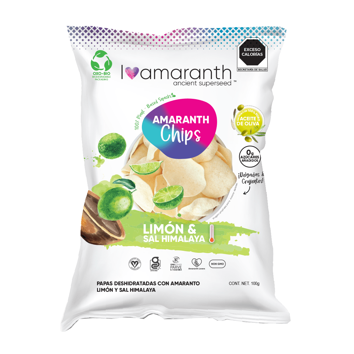 Amaranth Chips - Limón y Sal Himalaya