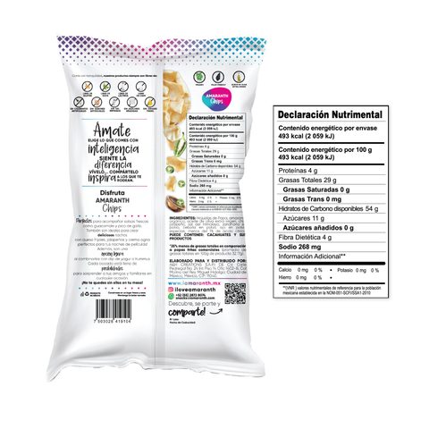 Amaranth Chips - Jalapeño y Sal Himalaya 100g