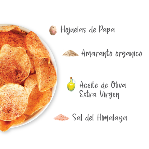 Amaranth Chips - Chipotle y Sal Himalaya 100g
