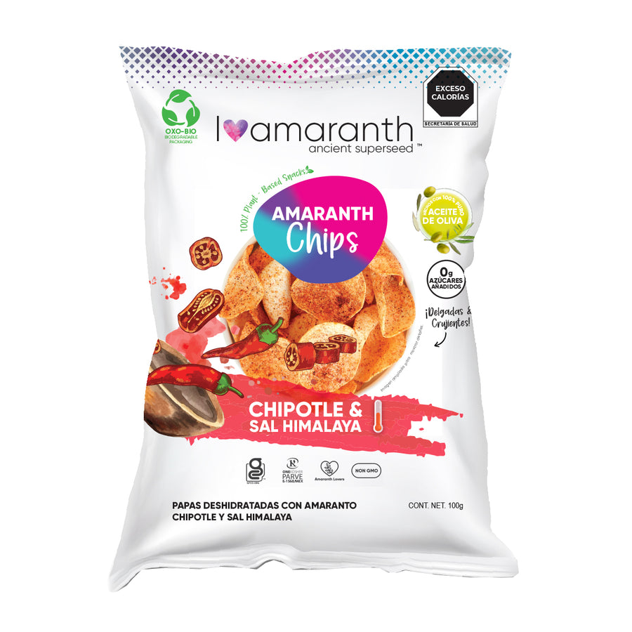 Amaranth Chips - Chipotle y Sal Himalaya 100g